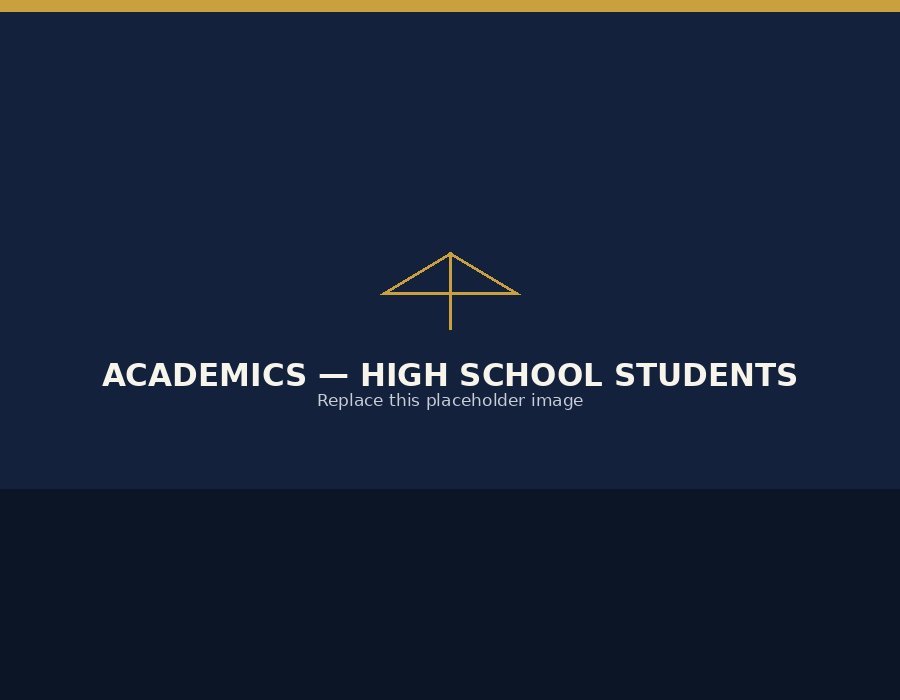 High school students studying